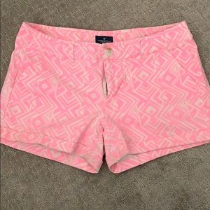 Pink Patterned American Eagle Shorts